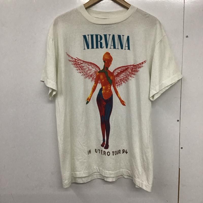 古着 USED Tシャツ 半袖 半袖カットソー プリントTシャツ クルーネックカットソー L プリント 白 / ホワイト /  メンズ USED 古着 中古 10132587