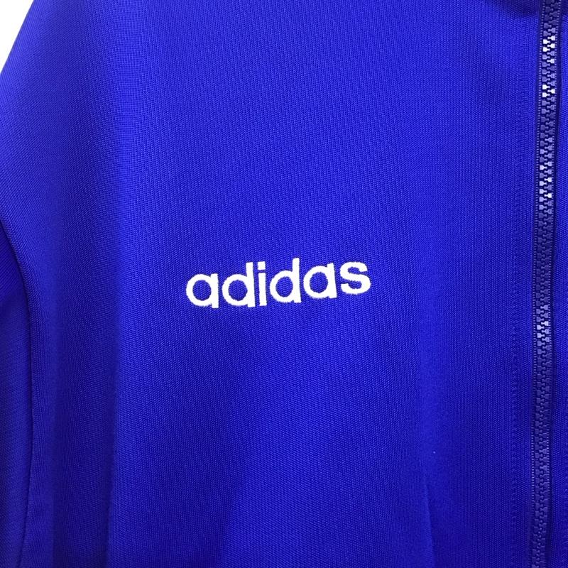 アディダス adidas ジャケット、上着 ジャケット、ブレザー ジップアップジャケット アウター ジャージ 0 ロゴ、文字 青 / ブルー /  メンズ USED 古着 中古 10146479
