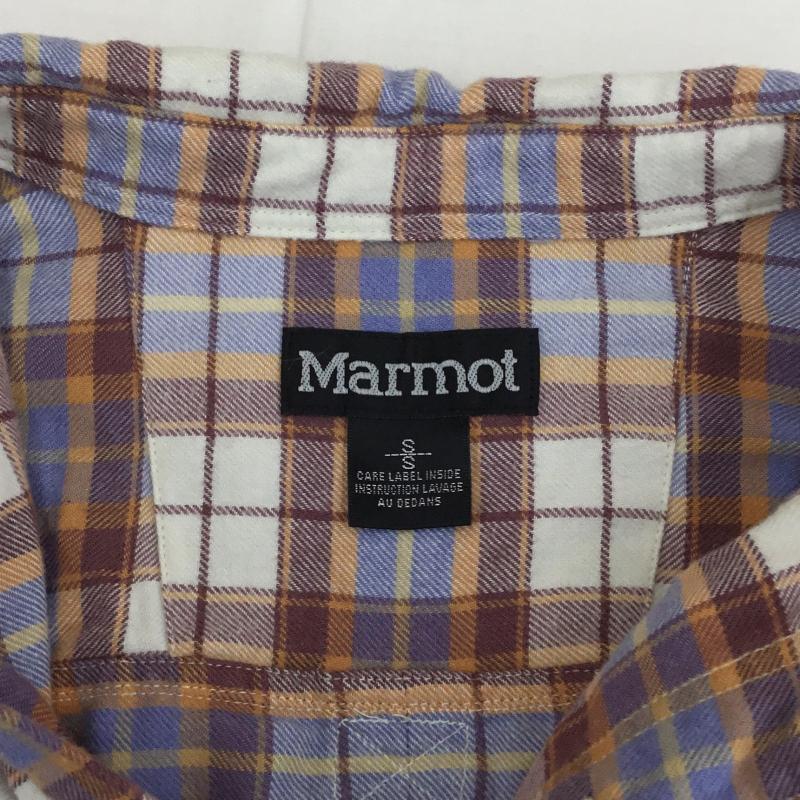 マーモット Marmot シャツ、ブラウス 長袖 ネルシャツ　TOMSJB80XB S チェック 赤 / レッド / X 橙 / オレンジ / X 青 / ブルー / X 白 / ホワイト /  メンズ USED 古着 中古 10136064