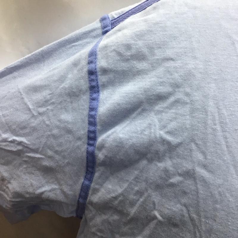 トミーヒルフィガー TOMMY HILFIGER Tシャツ 半袖 半袖カットソー プリントTシャツ クルーネックカットソー XL ロゴ、文字 水色 / ライトブルー /  メンズ USED 古着 中古 10113883