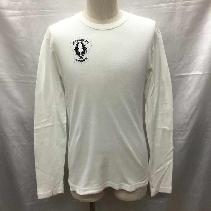 キリュウキリュウ kiryuyrik カットソー 長袖 長袖カットソー クルーネックカットソー ロングスリーブカットソー プリントTシャツ S ロゴ、文字 白 / ホワイト /  メンズ USED 古着 中古 10120705