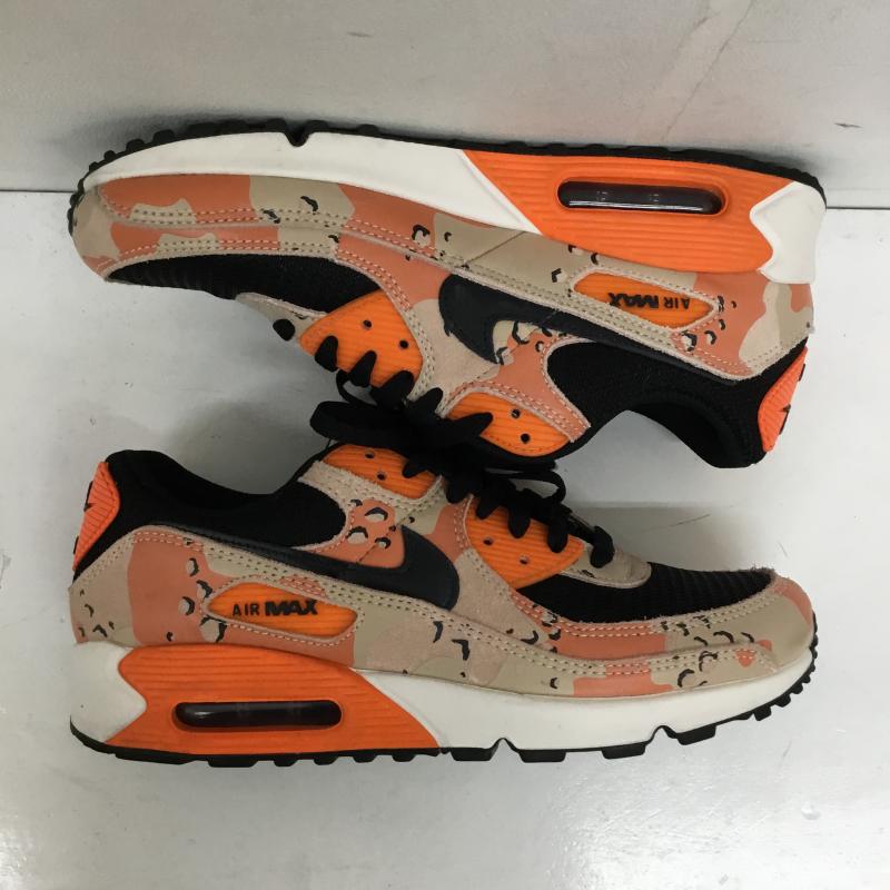 ナイキ NIKE スニーカー スニーカー IF1721-201 Air Max 90 PRM Camo/Bio Beige/Safety Orange 27.0cm カモフラージュ柄・迷彩 黒 / ブラック / X 橙 / オレンジ /  メンズ USED 古着 中古 10141697