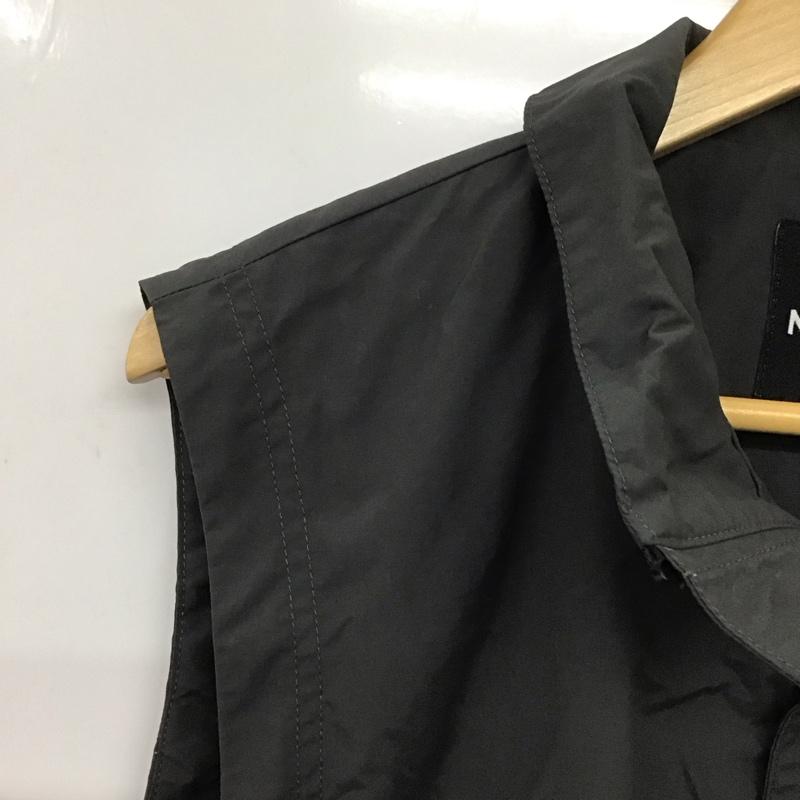 ザノースフェイス THE NORTH FACE ベスト ベスト np11916 EARTHLYVEST ジップアップベスト スタンドカラー ノースリーブカットソー L ロゴ、文字 灰 / グレー /  メンズ USED 古着 中古 10139558
