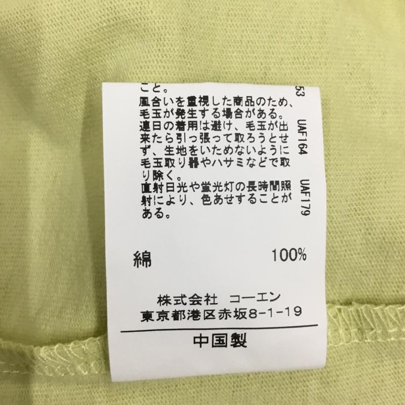 コーエン coen Tシャツ 半袖 7625-637-0327 刺繍 L ロゴ、文字 黄 / イエロー /  レディース USED 古着 中古 10117793