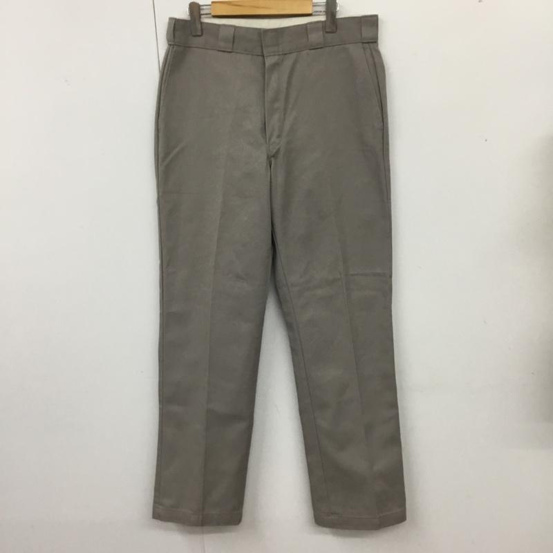ディッキーズ Dickies パンツ ワークパンツ、ペインターパンツ ワークパンツ ワイドパンツ カジュアルパンツ センタータックパンツ 33インチ 無地 灰 / グレー /  メンズ USED 古着 中古 10115637