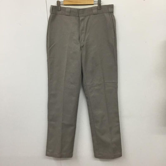 ディッキーズ Dickies パンツ ワークパンツ、ペインターパンツ ワークパンツ ワイドパンツ カジュアルパンツ センタータックパンツ 33インチ 無地 灰 / グレー /  メンズ USED 古着 中古 10115637