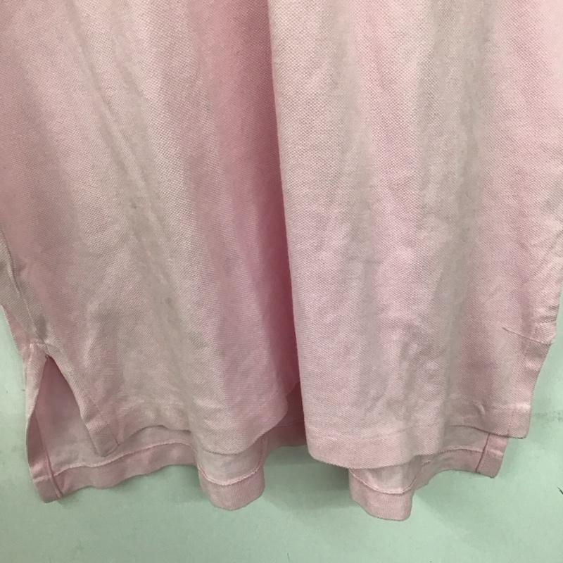 ポロバイラルフローレン Polo by RALPH LAUREN ポロシャツ 半袖 半袖 L ロゴ、文字 桃 / ピンク /  メンズ USED 古着 中古 10141471