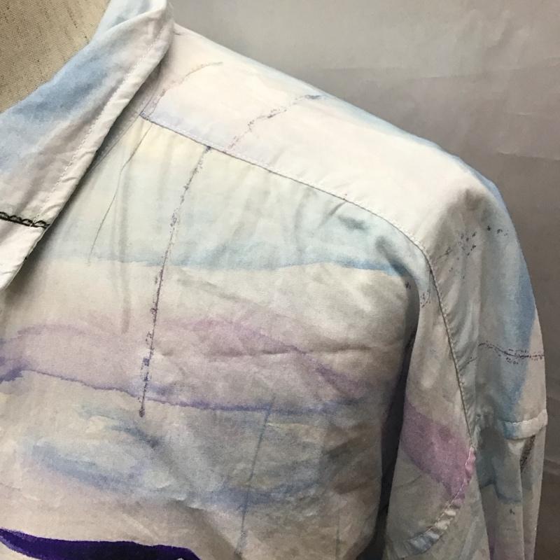 ニコアンド niko and... シャツ、ブラウス 長袖 X222ZA00AD ツモリチサト コラボ総柄シャツ 長袖シャツ L プリント マルチカラー / マルチカラー /  メンズ USED 古着 中古 10117511