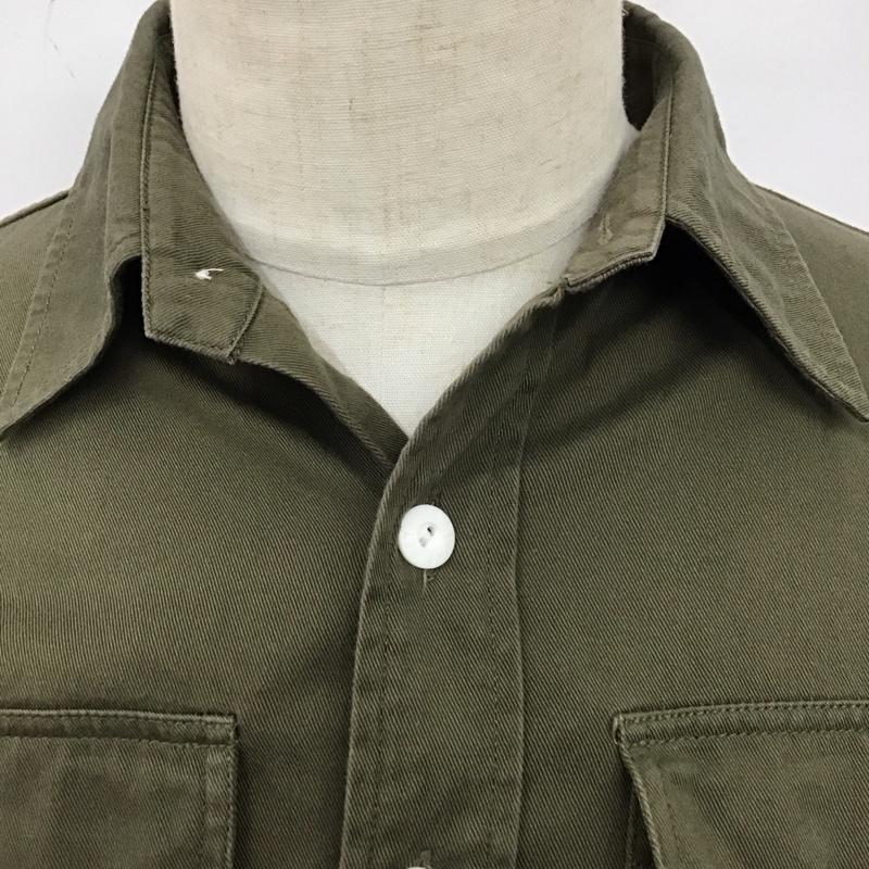 アベイシングエイプ A BATHING APE シャツ、ブラウス 長袖 S 無地 カーキ / カーキ /  メンズ USED 古着 中古 10121844
