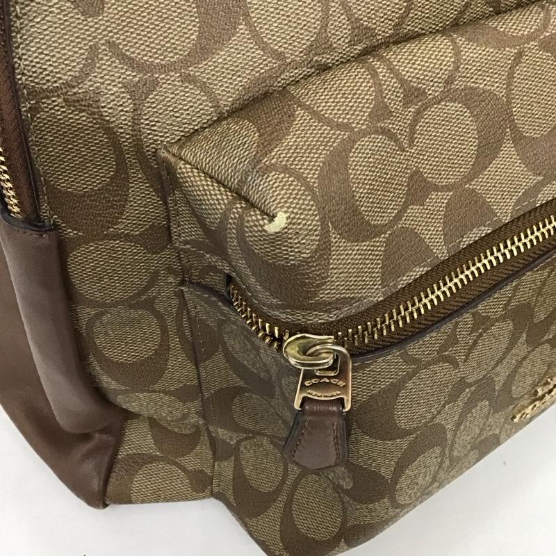 コーチ COACH リュックサック、デイパック リュックサック、デイバッグ F58314 シグネチャー 総柄 茶 / ブラウン /  メンズ USED 古着 中古 10123328