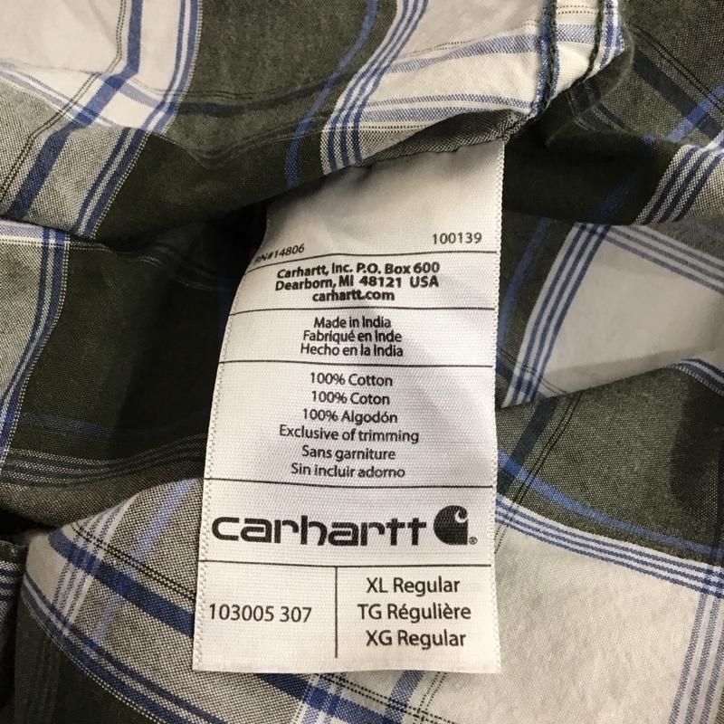 カーハート Carhartt シャツ、ブラウス 半袖 半袖シャツ チェックシャツ ボタンダウンシャツ XL チェック マルチカラー / マルチカラー /  メンズ USED 古着 中古 10112095