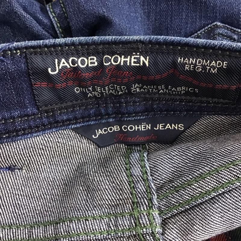 ヤコブコーエン JACOB COHEN パンツ デニム、ジーンズ デニムパンツ スリムパンツ カジュアルパンツ ストレッチパンツ 28インチ ロゴ、文字 インディゴ / インディゴ /  メンズ USED 古着 中古 10149737