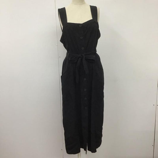 ザラティーアールエフ ZARA TRF ワンピース ロングスカート 4117 201 800 ノースリーブ フロントボタン L 無地 黒 / ブラック /  レディース USED 古着 中古 10108563