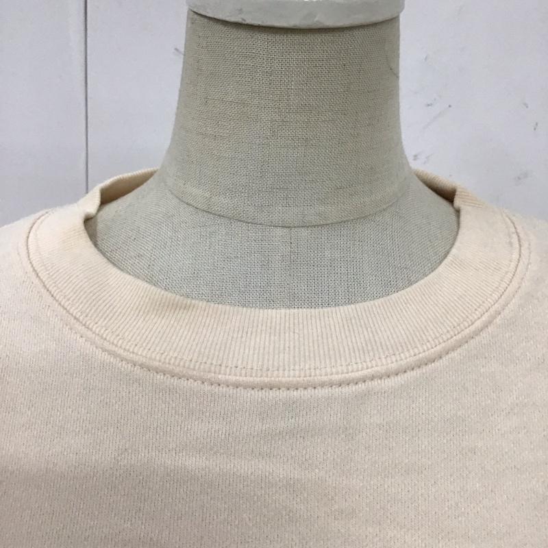 ミルクフェド MILKFED. トレーナー 長袖 ロゴ、文字 X プリント ベージュ / ベージュ /  レディース USED 古着 中古 10120297