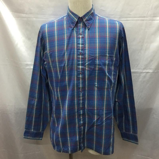 ウ゛ァンヒューゼン VANHEUSEN シャツ、ブラウス 長袖 ボタンダウン M チェック マルチカラー / マルチカラー /  メンズ USED 古着 中古 10109623