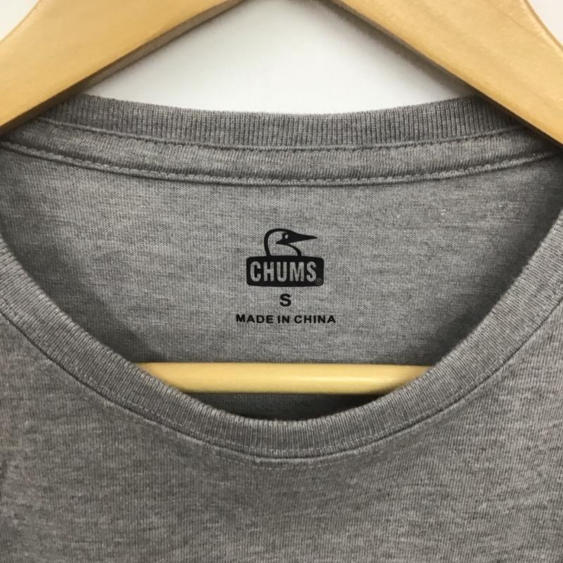 チャムス CHUMS Tシャツ 半袖 半袖カットソー プリントTシャツ クルーネックカットソー S ロゴ、文字 灰 / グレー /  メンズ USED 古着 中古 10130898
