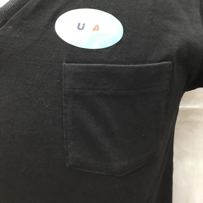 ニコアンドベーシック niko and... BASIC Tシャツ 半袖 半袖カットソー プリントTシャツ Vネックカットソー M 無地 黒 / ブラック /  メンズ USED 古着 中古 10114357