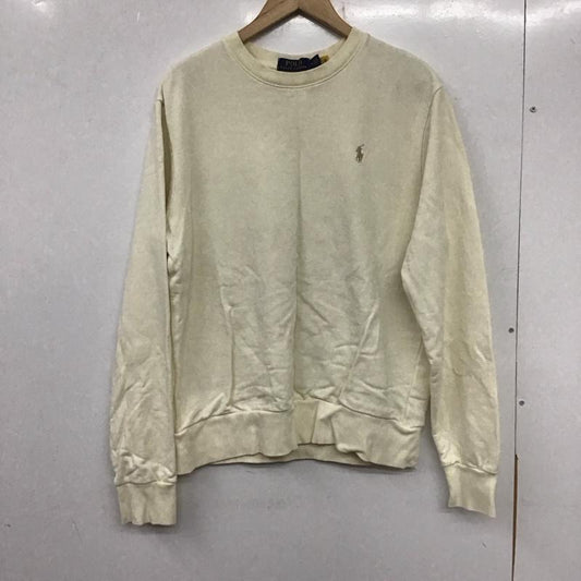 ポロラルフローレン POLO RALPH LAUREN トレーナー 長袖 スウェット M ワンポイント アイボリー / アイボリー /  メンズ USED 古着 中古 10138963