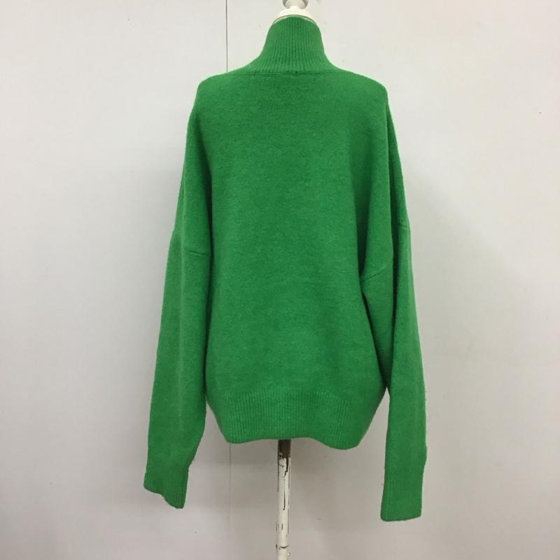 ザラ ZARA ニット、セーター 長袖 5536 112 500 ハイネック タートルネック L 無地 緑 / グリーン /  レディース USED 古着 中古 10119605