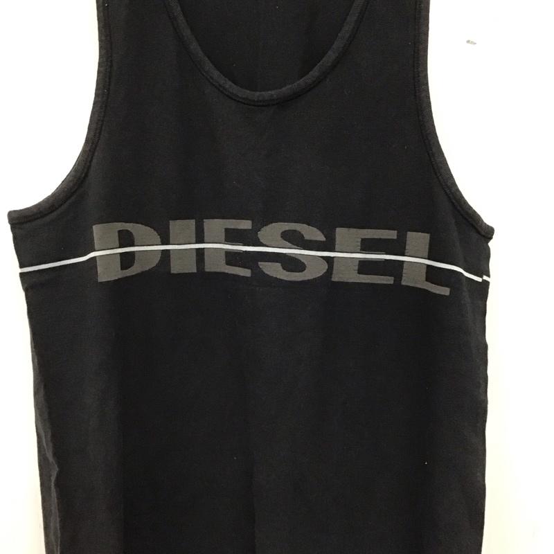 ディーゼル DIESEL タンクトップ タンクトップ M ロゴ、文字 黒 / ブラック /  メンズ USED 古着 中古 10140981