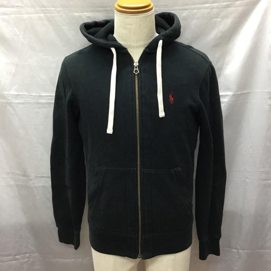 ポロバイラルフローレン Polo by RALPH LAUREN パーカー 長袖 長袖パーカー フード付きパーカー ジップアップパーカー トレーナー S ロゴ、文字 黒 / ブラック /  メンズ USED 古着 中古 10112308