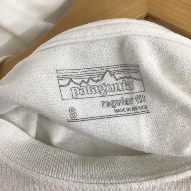 パタゴニア patagonia カットソー 長袖 長袖カットソー プリントカットソー クルーネック S ロゴ、文字 白 / ホワイト /  メンズ USED 古着 中古 10130467