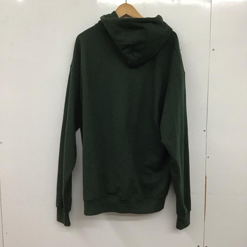 チャンピオン Champion パーカー 長袖 プルオーバーパーカー スウェット XL 無地 緑 / グリーン /  メンズ USED 古着 中古 10145033