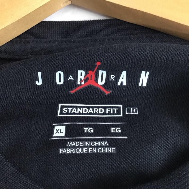 エアジョーダン AIR JORDAN Tシャツ 半袖 dd8043-010 半袖カットソー プリントTシャツ クルーネックカットソー XL ロゴ、文字 黒 / ブラック /  メンズ USED 古着 中古 10131446
