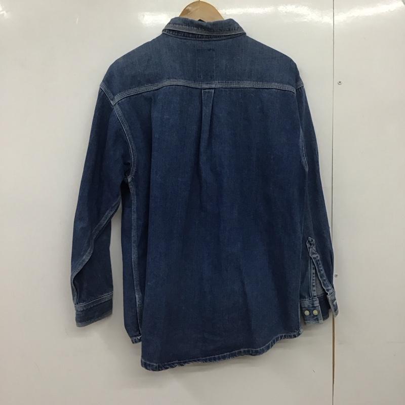 古着 USED シャツ、ブラウス 長袖 長袖シャツ 無地シャツ カラーシャツ デニムシャツ L 無地 インディゴ / インディゴ /  メンズ USED 古着 中古 10148985