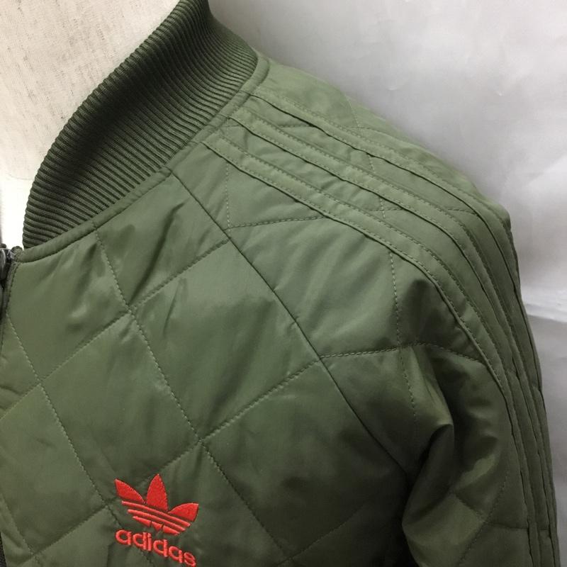 アディダスオリジナルス adidas originals ジャケット、上着 ジャケット、ブレザー ジップアップジャケット ジャンパー ジャケット カジュアルジャケット アウター ロゴ、文字 カーキ / カーキ /  メンズ USED 古着 中古 10109352