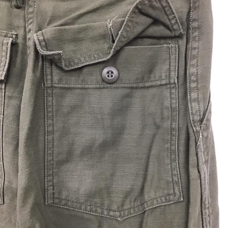 ミリタリー ミリタリー パンツ ワークパンツ、ペインターパンツ ミリタリーパンツ 古着 ワイドパンツ カジュアルパンツ ストレートパンツ 30インチ 無地 カーキ / カーキ /  メンズ USED 古着 中古 10107671