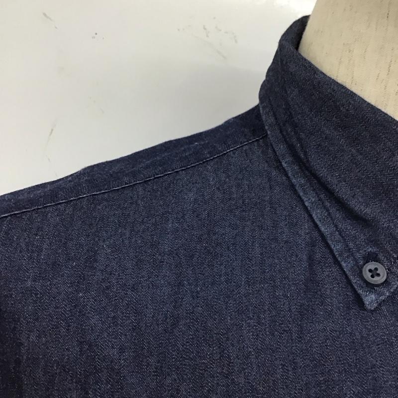 トミーヒルフィガー TOMMY HILFIGER シャツ、ブラウス 長袖 ボタンダウン ワッペン M ワンポイント インディゴ / インディゴ /  メンズ USED 古着 中古 10111180