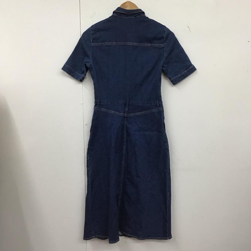 ザラ ZARA TRAFALUC ワンピース ロングスカート 半袖デニムワンピース ロングワンピース フロントボタン S 無地 インディゴ / インディゴ /  レディース USED 古着 中古 10149054