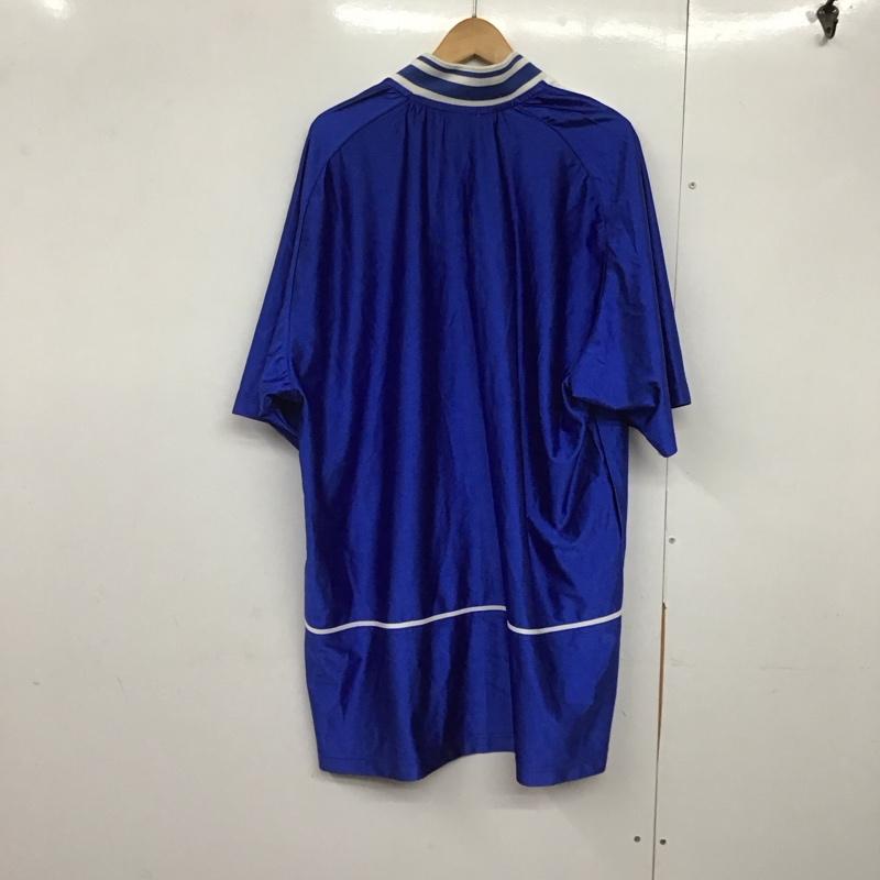 ナイキ NIKE カットソー 半袖 半袖カットソー ヘンリーネック スポーツウェア 90s XL ロゴ、文字 青 / ブルー / X 灰 / グレー /  メンズ USED 古着 中古 10141859