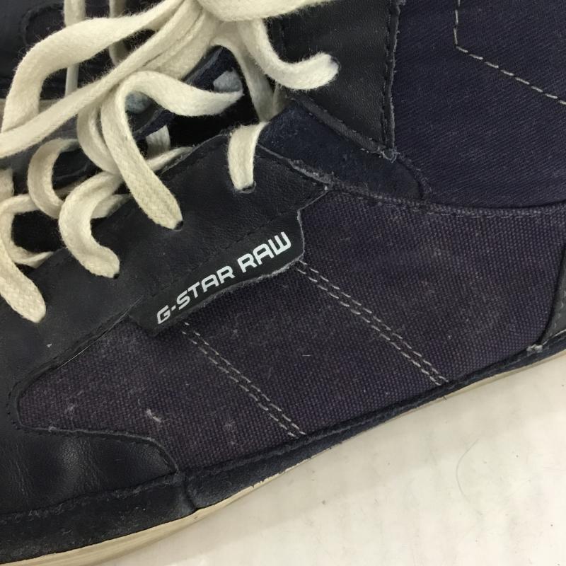 ジースターロゥ G-STAR RAW スニーカー スニーカー US10 箱無 US：10 無地 白 / ホワイト / X 紺 / ネイビー /  メンズ USED 古着 中古 10045072
