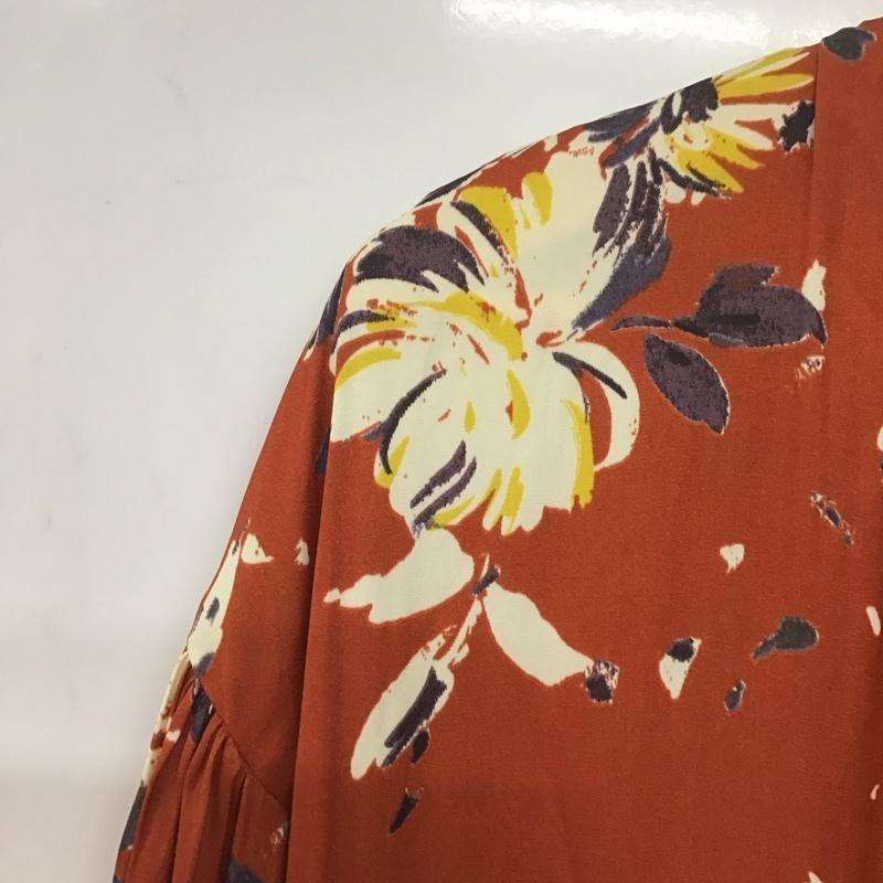 アメリカンホリック AMERICAN HOLIC ワンピース ロングスカート 長袖ロングワンピース ノーカラーシャツワンピース フレアスカート FREE プリント マルチカラー / マルチカラー /  レディース USED 古着 中古 10143727