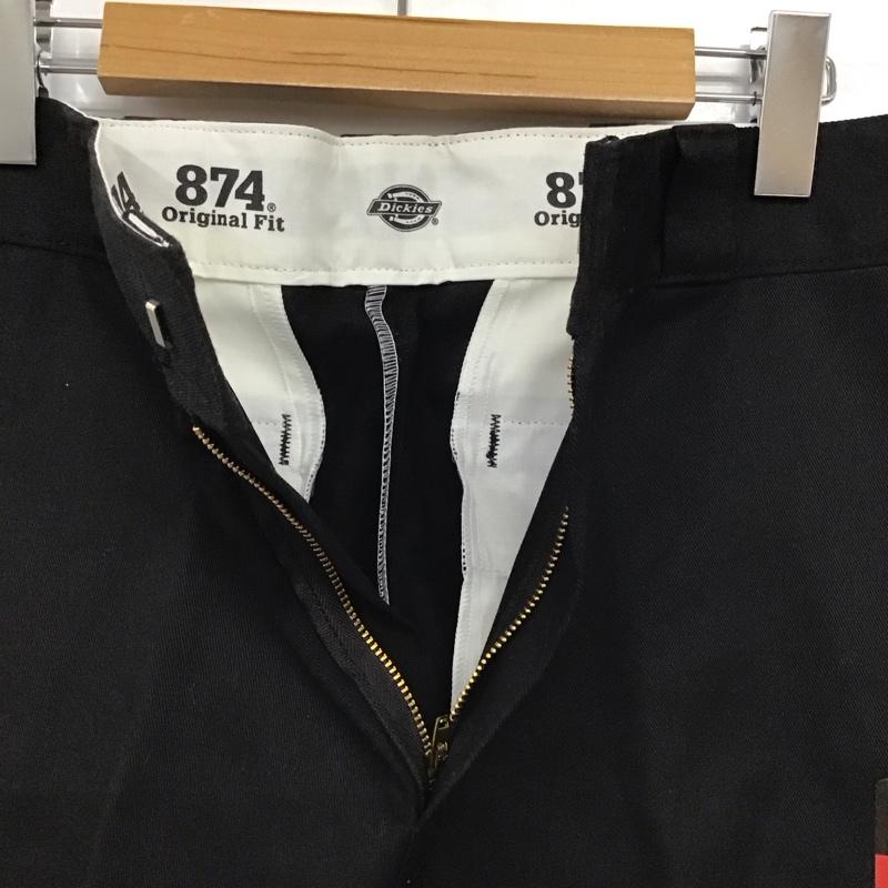 ディッキーズ Dickies パンツ ワークパンツ、ペインターパンツ ワークパンツ ワイドパンツ カジュアルパンツ 32インチ 無地 黒 / ブラック /  メンズ USED 古着 中古 10146969