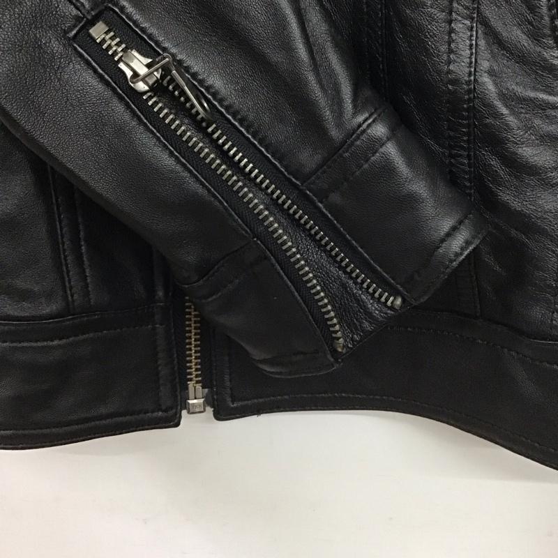 セマンティックデザイン semantic design ジャケット、上着 ジャケット、ブレザー レザーライダース ジップアップジャケット アウター ラムレザー LL 無地 黒 / ブラック /  メンズ USED 古着 中古 10139710