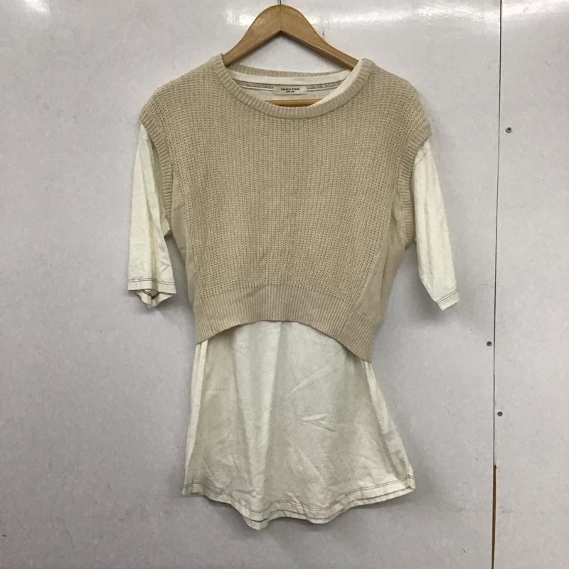 フリークスストア FREAK S STORE カットソー 半袖 半袖カットソー ニットベスト 2点セット FREE 無地 白 / ホワイト /  レディース USED 古着 中古 10136430