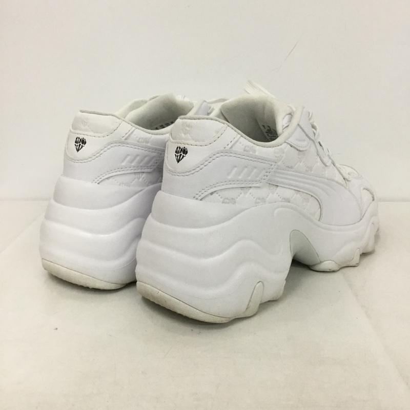 プーマ PUMA スニーカー スニーカー 385335-01 PULSAR WEDGE パルサーウェッジ ATMOS PINK 24cm 箱有 24.0cm ロゴ、文字 白 / ホワイト /  レディース USED 古着 中古 10141542