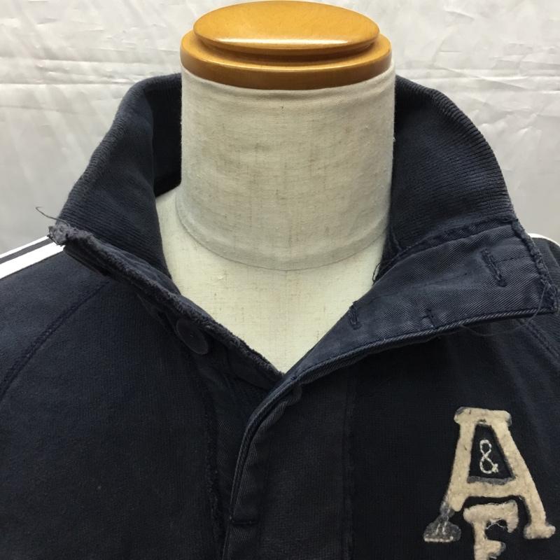 アバクロンビーアンドフィッチ ABERCROMBIE&FITCH カットソー 長袖 長袖カットソー ポロシャツ ラグラン S ロゴ、文字 紺 / ネイビー /  メンズ USED 古着 中古 10112310