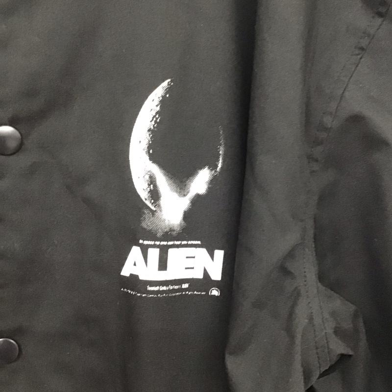 エイリアン ALIEN ジャケット、上着 ジャケット、ブレザー カジュアルジャケット アウター カラージャケット 前ボタン XL プリント 黒 / ブラック /  メンズ USED 古着 中古 10134693