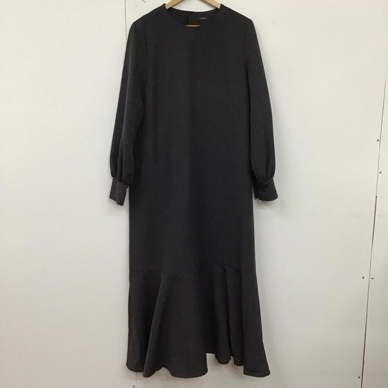 シップス SHIPS ワンピース ロングスカート 314-55-0652 ヘムフレアロングワンピース L 無地 チャコールグレー / チャコールグレー /  レディース USED 古着 中古 10128878