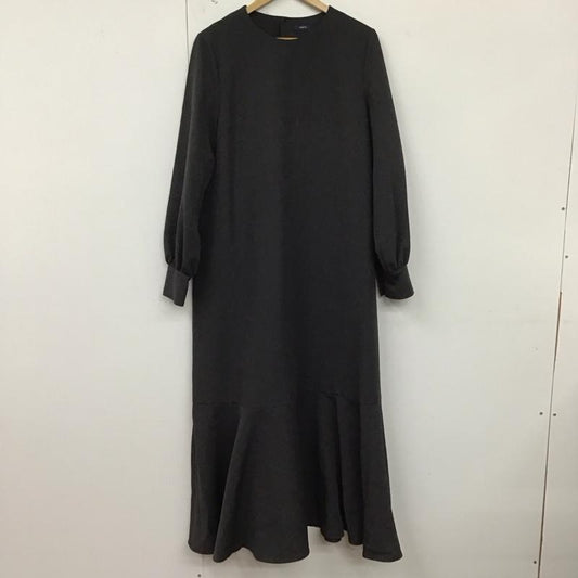 シップス SHIPS ワンピース ロングスカート 314-55-0652 ヘムフレアロングワンピース L 無地 チャコールグレー / チャコールグレー /  レディース USED 古着 中古 10128878