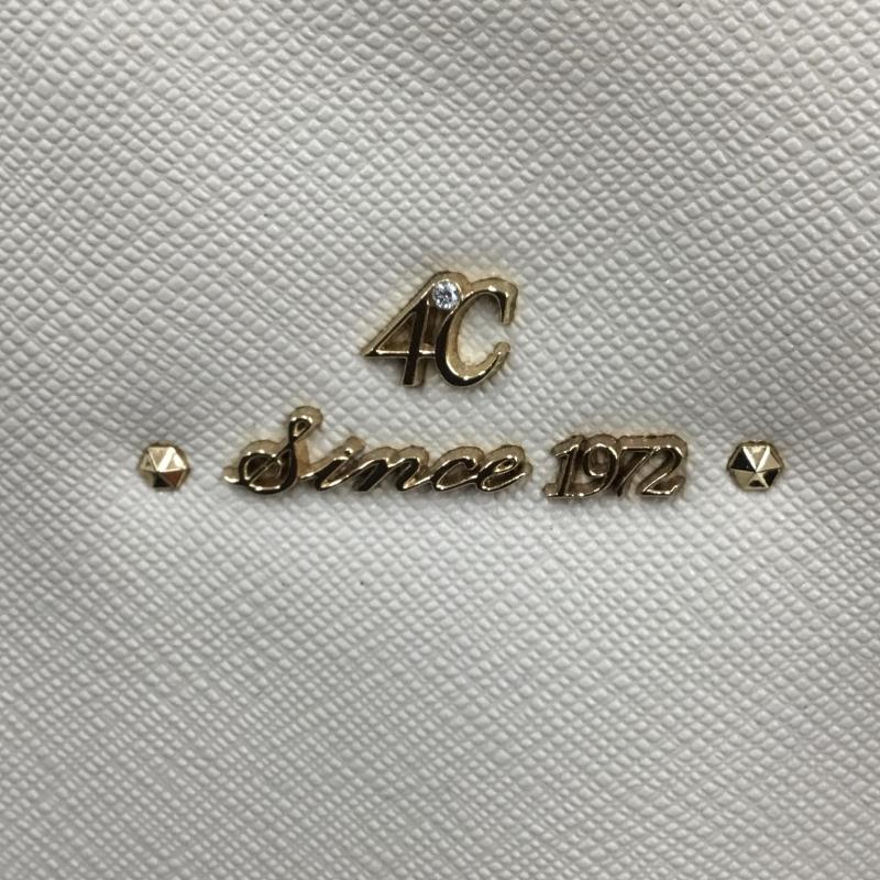 ヨンドシー 4℃ ハンドバッグ ハンドバッグ ロゴ、文字 アイボリー / アイボリー / X 紺 / ネイビー /  レディース USED 古着 中古 10143559