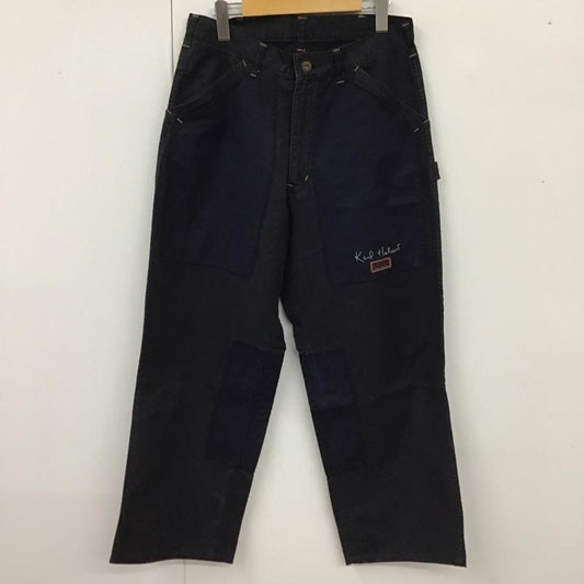 カールヘルム KARLHELMUT パンツ デニム、ジーンズ ワイドパンツ カジュアルパンツ ワークパンツ L ロゴ、文字 紺 / ネイビー /  メンズ USED 古着 中古 10118440