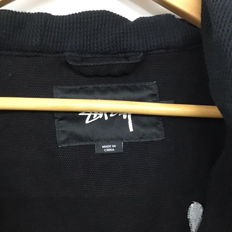 ステューシー STUSSY ジャケット、上着 ジャンパー、ブルゾン ジップアップジャケットパーカー 長袖パーカー カジュアルジャケット アウター L ロゴ、文字 黒 / ブラック /  メンズ USED 古着 中古 10140304