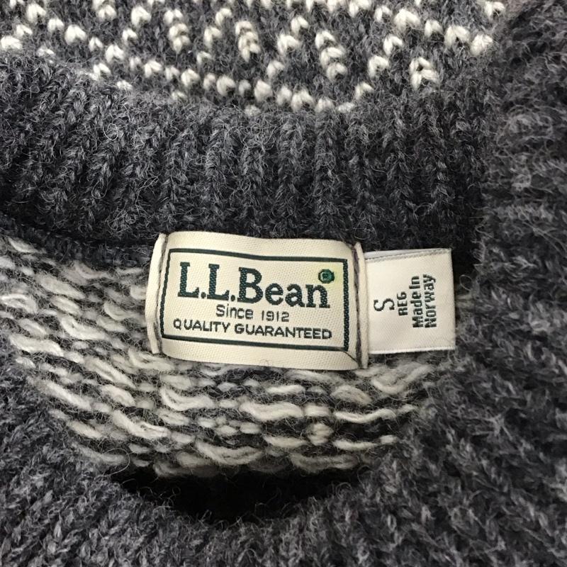 エルエルビーン L.L.Bean ニット、セーター 長袖 S  灰 / グレー / X 白 / ホワイト /  メンズ USED 古着 中古 10111713