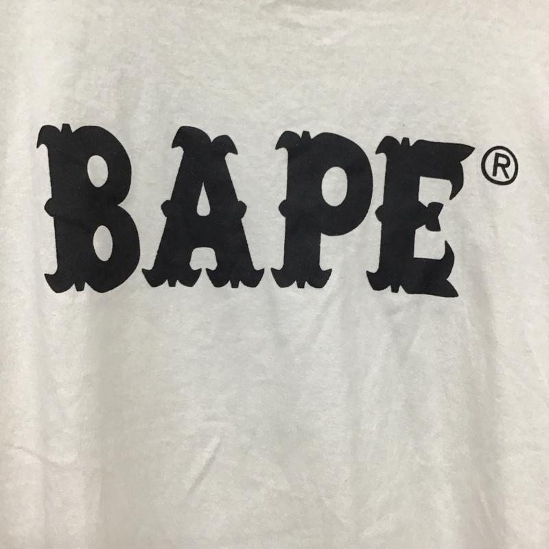 ベイプ BAPE Tシャツ 半袖 半袖カットソー プリントTシャツ クルーネックカットソー XL ロゴ、文字 白 / ホワイト /  メンズ USED 古着 中古 10151007