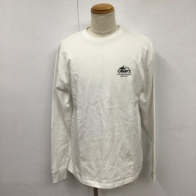 キャンプセブン CAMP7 Tシャツ 長袖 XL ロゴ、文字 X プリント 白 / ホワイト /  メンズ USED 古着 中古 10121885